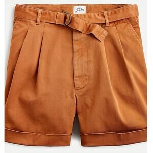 J. Crew Belted D-Ring Relaxed Stretch Cotton Cuffed Shorts Size 4